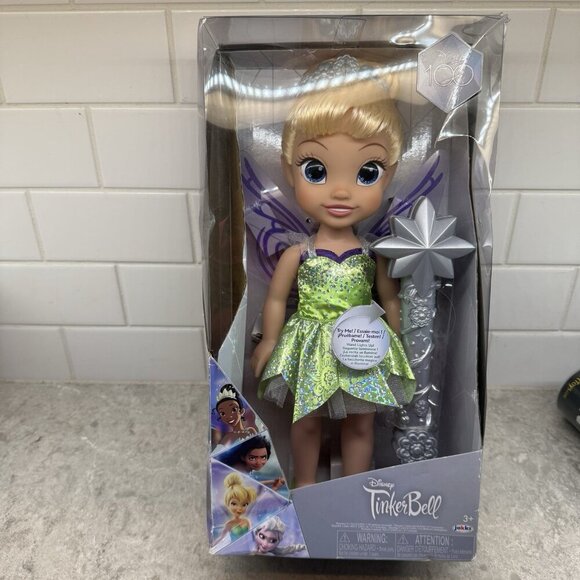 Disney Tinker Bell Doll – Disney 100 Edition – Wand & Wings – New in Box – 12” - Picture 1 of 7